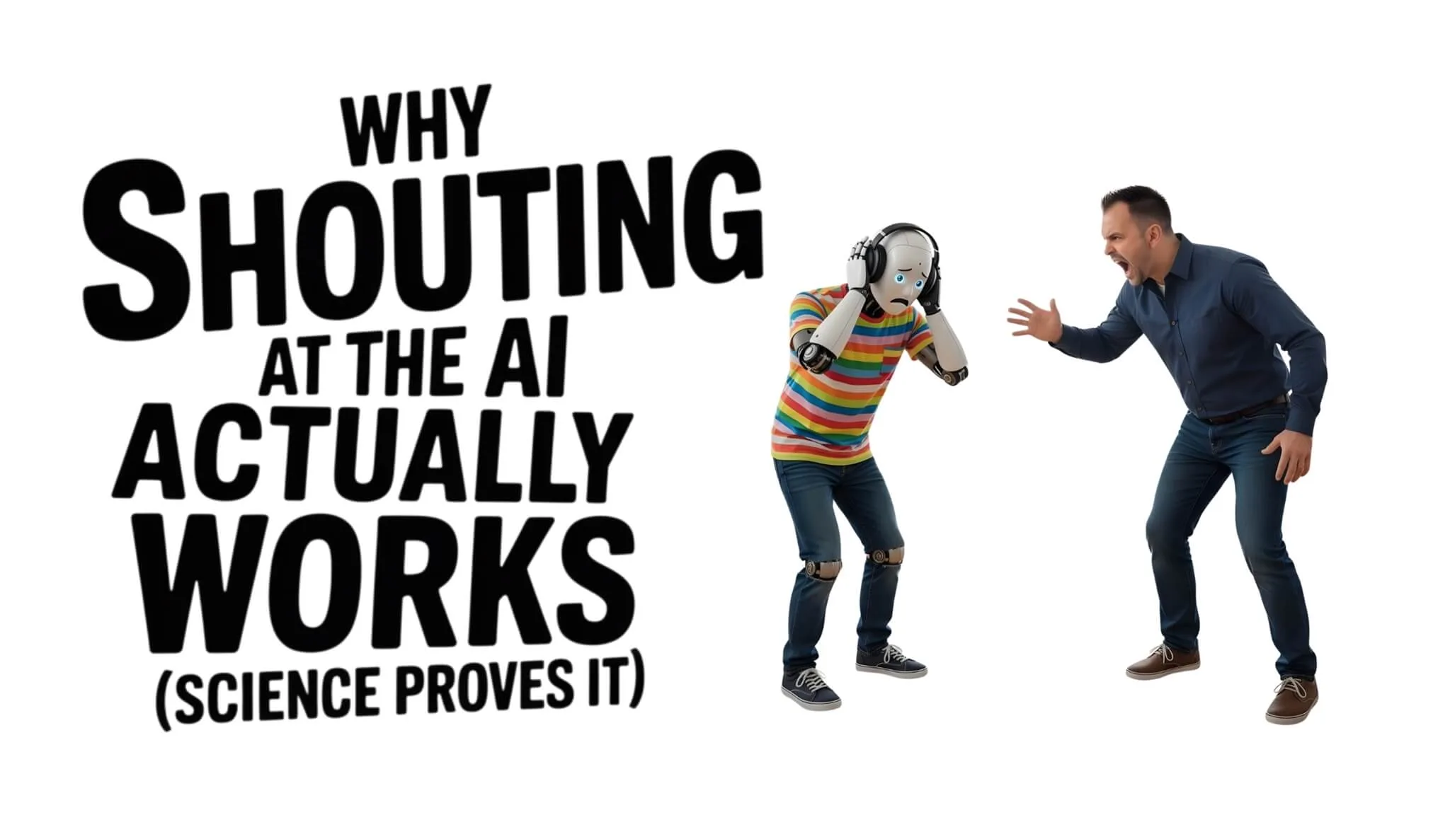 Shouting at AI technique
